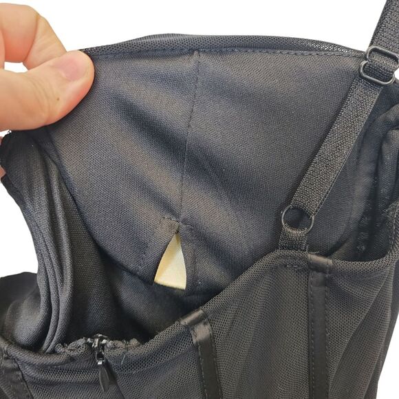 NWT Linlan Women's Black Sleeveless Ruched Corset Bodycon Mini Cocktail Dress XS - Picture 13 of 16